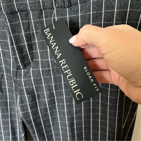 Banana Republic Black and White Trousers Slim Fit - Picture 6 of 9